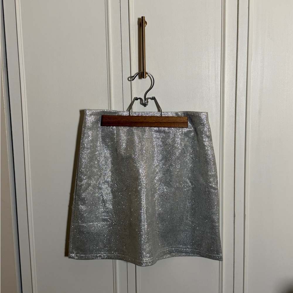 Silver Glitter Skirt